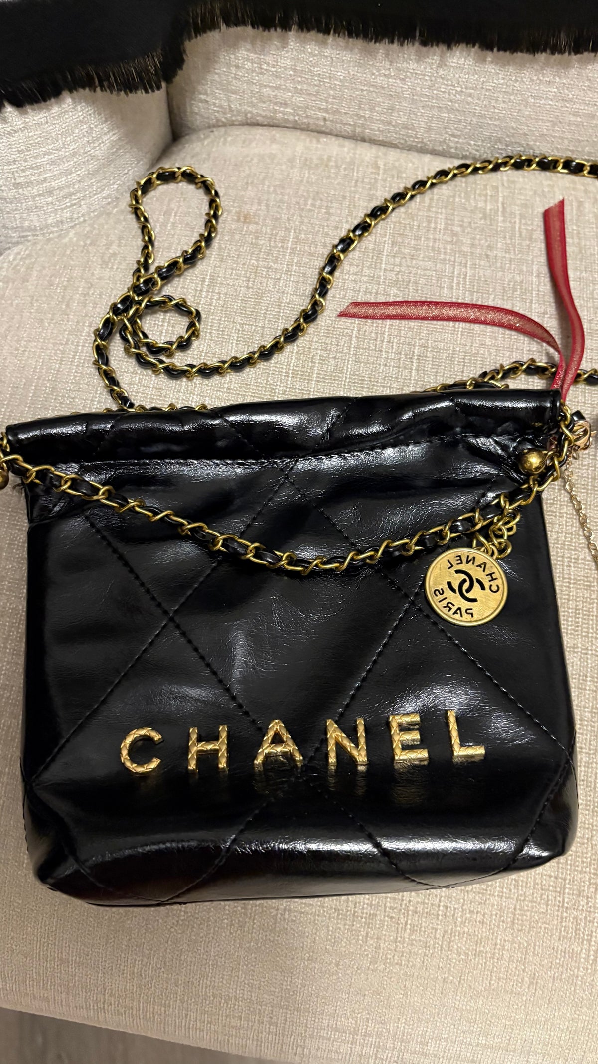 Chanel VIP Black Quilted Leather Bag Set
