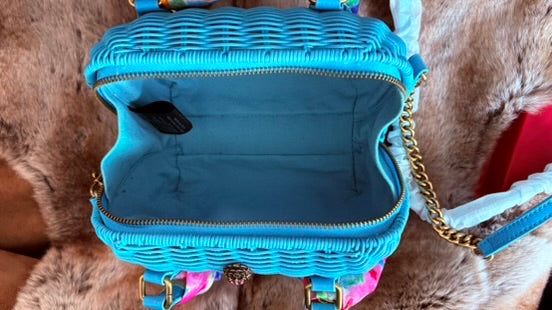 Kurt Geiger turquoise bamboo Crossbody