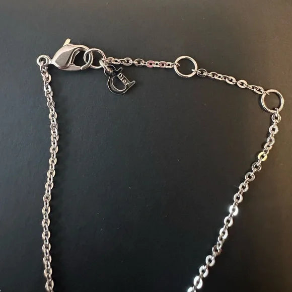 Dior Silver Crystal Embellished Butterfly Adjustable Bracelet, with COA