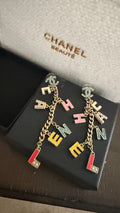 Chanel gold colorful, dangle earrings