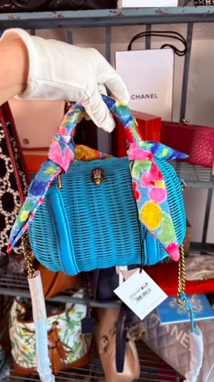 Kurt Geiger turquoise bamboo Crossbody