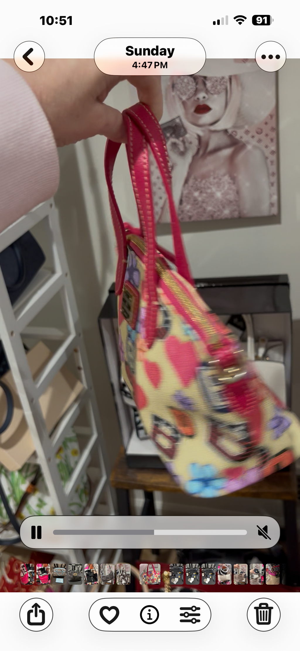 Dooney college mini bag, Crossbody with strap