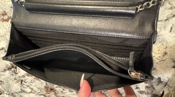 CHANEL WOC Patent Leather Chanel BLK bag