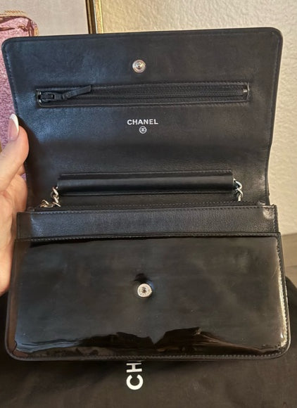 CHANEL WOC Patent Leather Chanel BLK bag