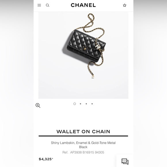 CHANEL WOC Patent Leather Chanel BLK bag