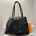 Chanel Black lambskin Leather Tote Bag