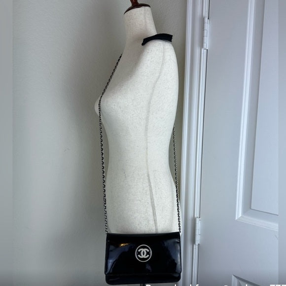CHANEL WOC Patent Leather Chanel BLK bag