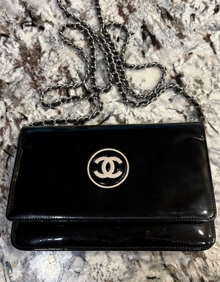 CHANEL WOC Patent Leather Chanel BLK bag