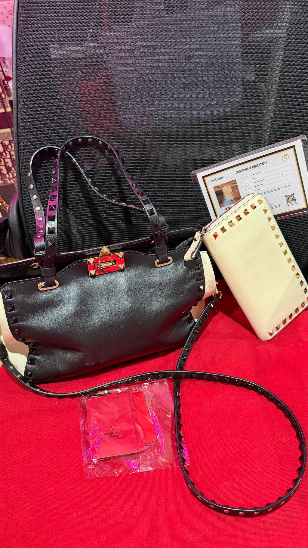 Valentino Garavani Rockstud Medium Handbag / Tote ✨Set