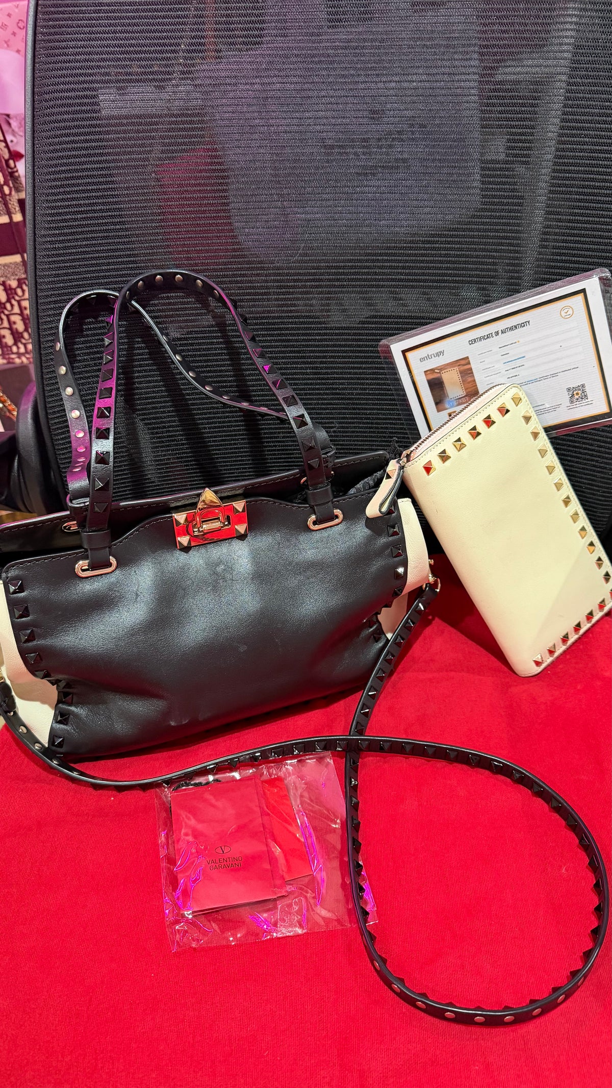 Valentino Garavani Rockstud Medium Handbag / Tote ✨Set